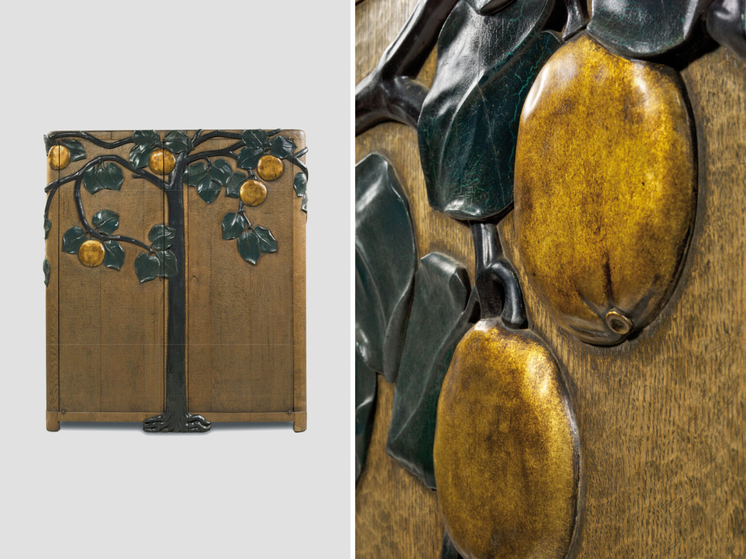 Symbolist Wardrobe with Apple Tree – Georges Hoentschel, photo 3