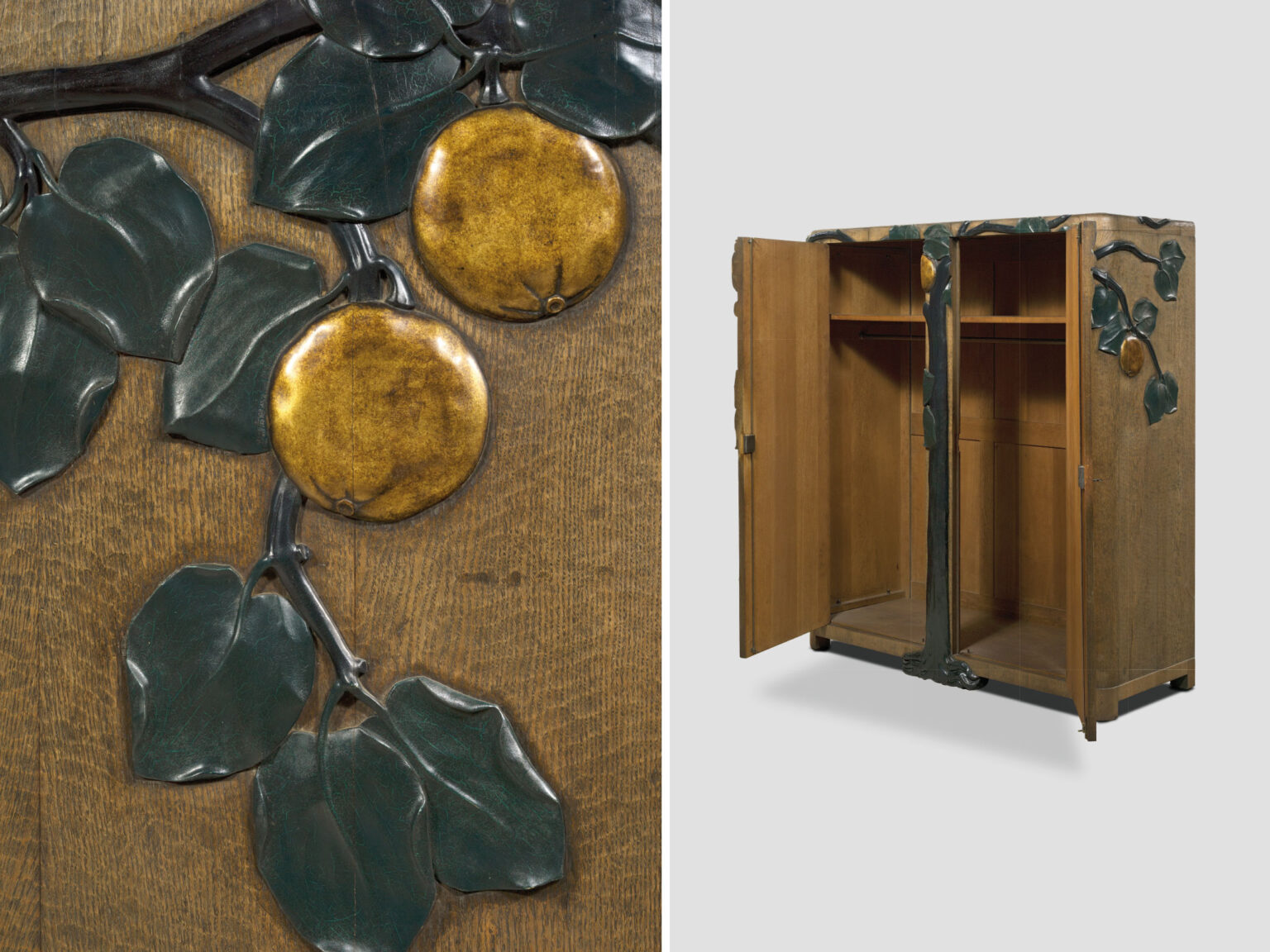 Symbolist Wardrobe with Apple Tree – Georges Hoentschel, photo 4