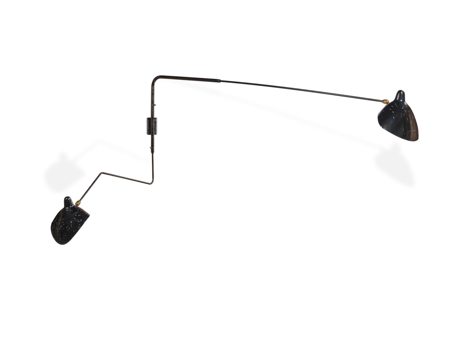 Two-Arm Pivoting Wall Sconce – Serge Mouille, photo 1