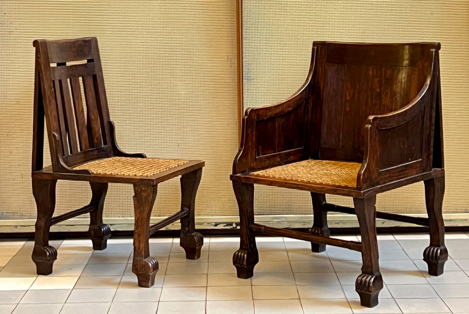 Fauteuil et chaise néo-egyptien – Anonyme Angleterre, photo 2