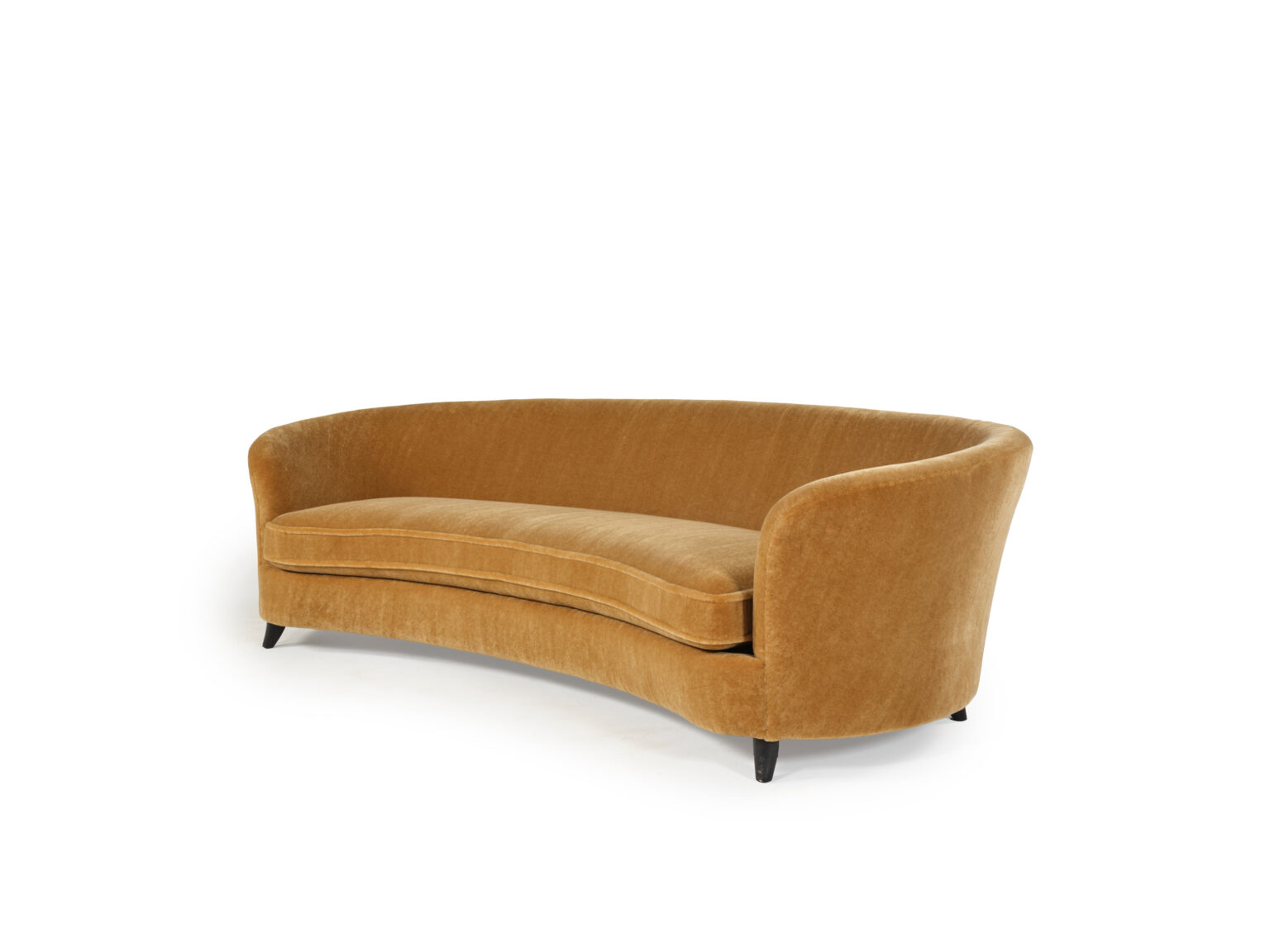 Faux Pair of Large Curved Sofas – Gio Ponti, photo 8