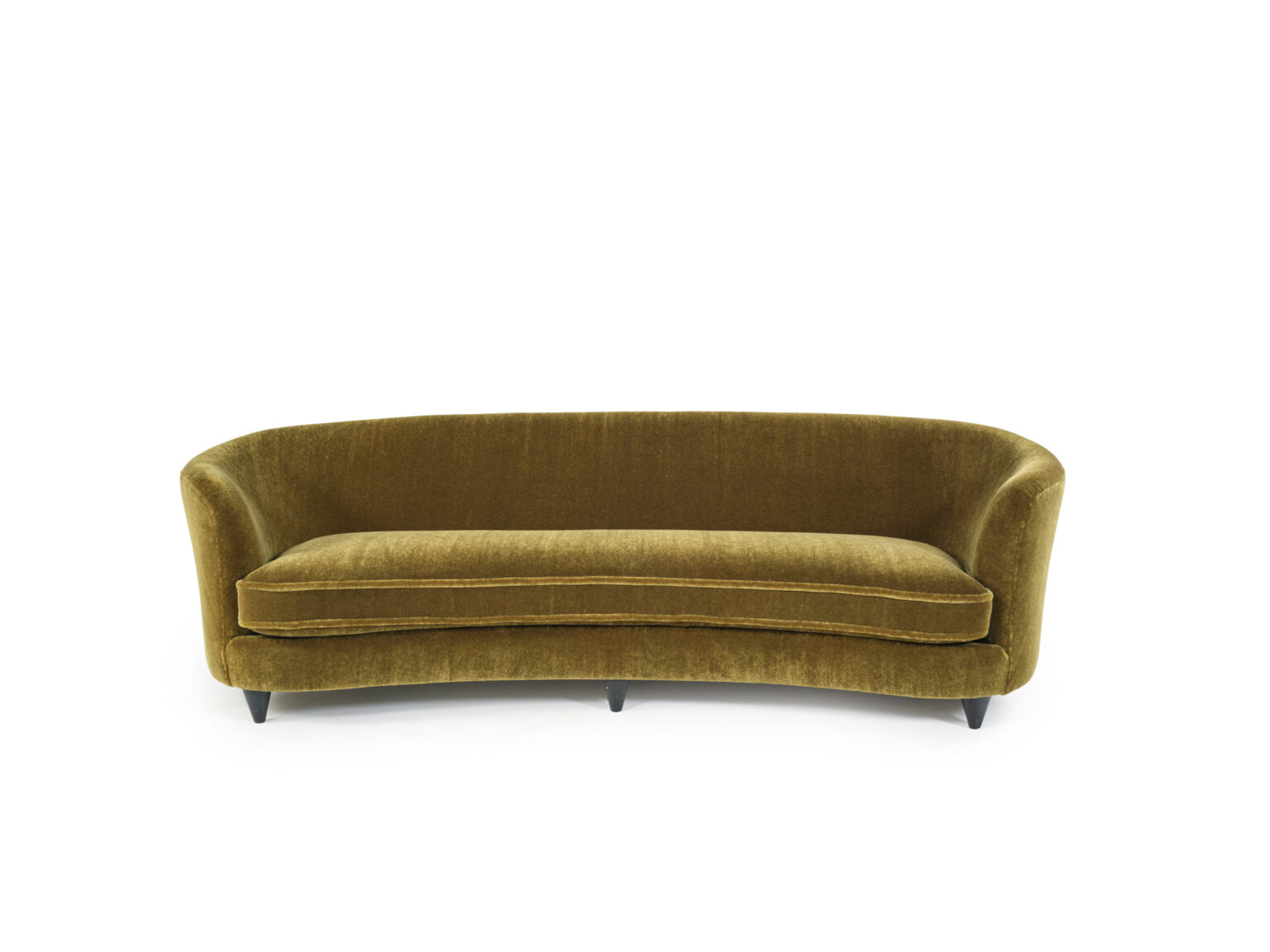 Faux Pair of Large Curved Sofas – Gio Ponti, photo 6