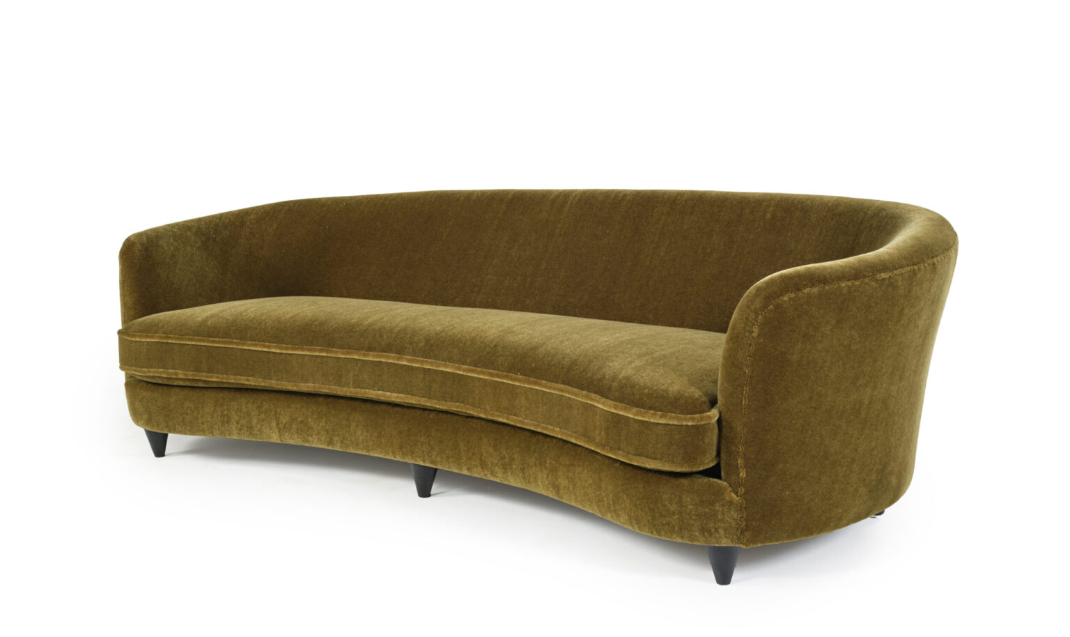Faux Pair of Large Curved Sofas – Gio Ponti, photo 5