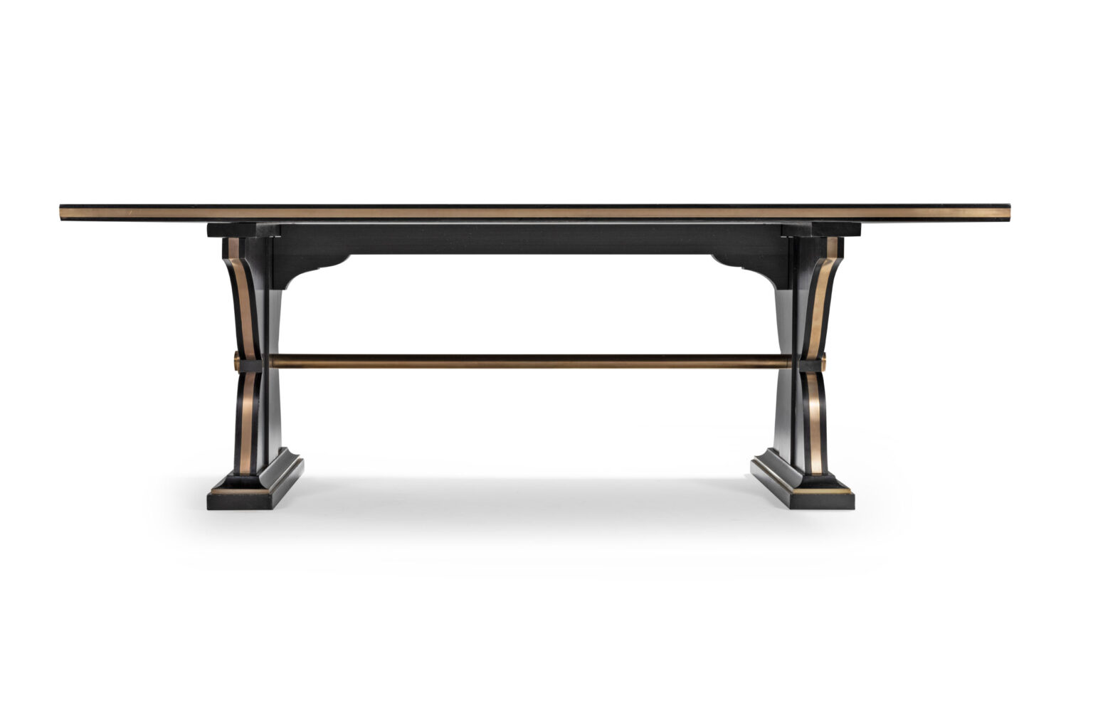 Rare table in solid rosewood and black-stained rosewood veneer – Maison Jansen, photo 5