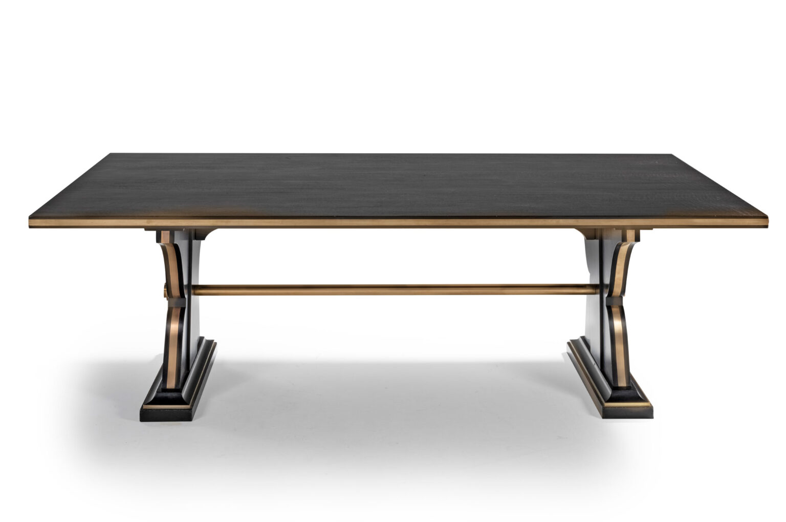 Rare table in solid rosewood and black-stained rosewood veneer – Maison Jansen, photo 6