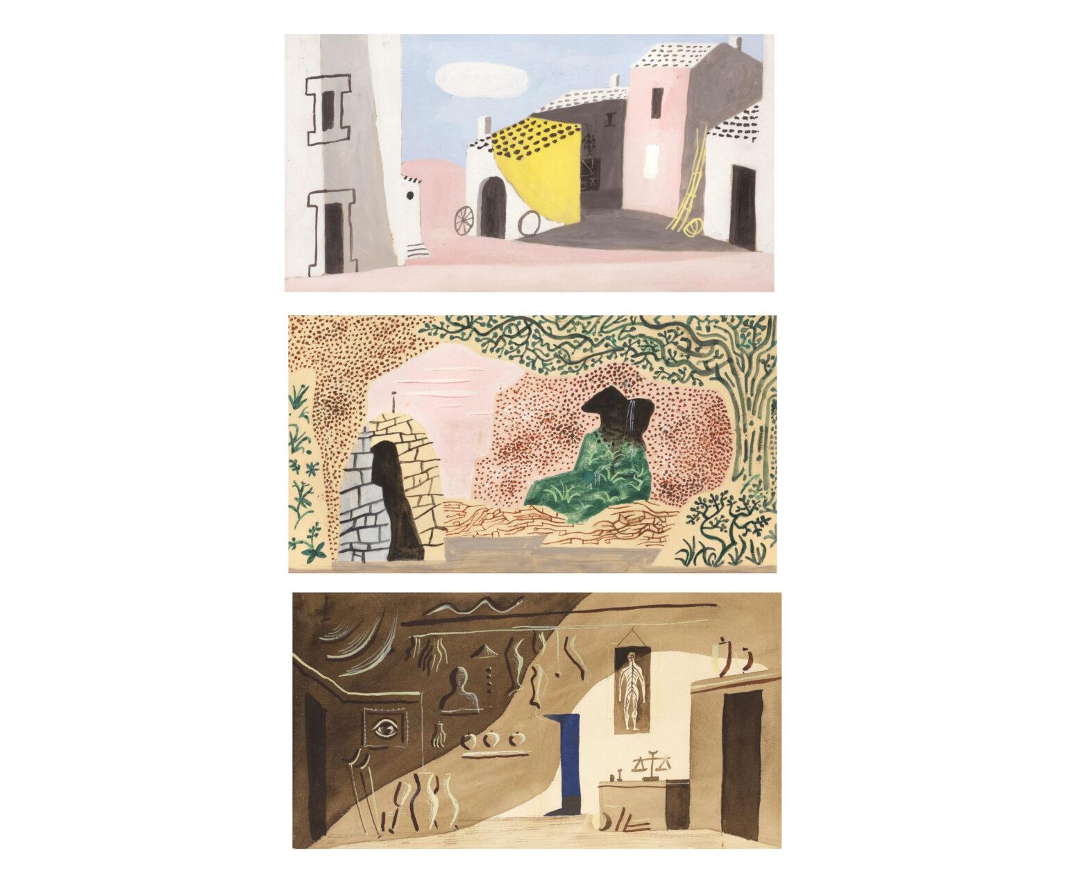 Three set designs for The Sorrows of Orpheus – Jean Hugo, photo 1