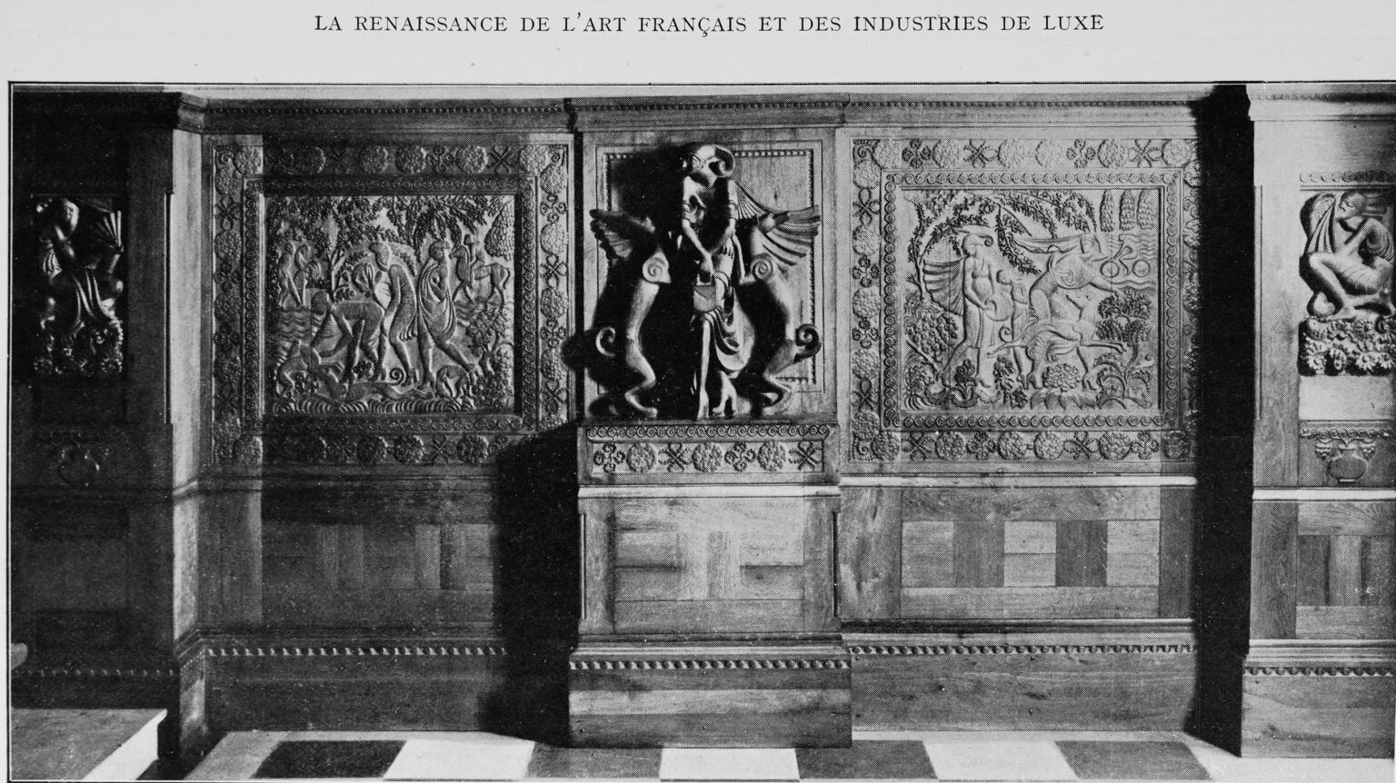 Jeanne Lanvin relief with greyhounds – Armand Albert Rateau, photo 3
