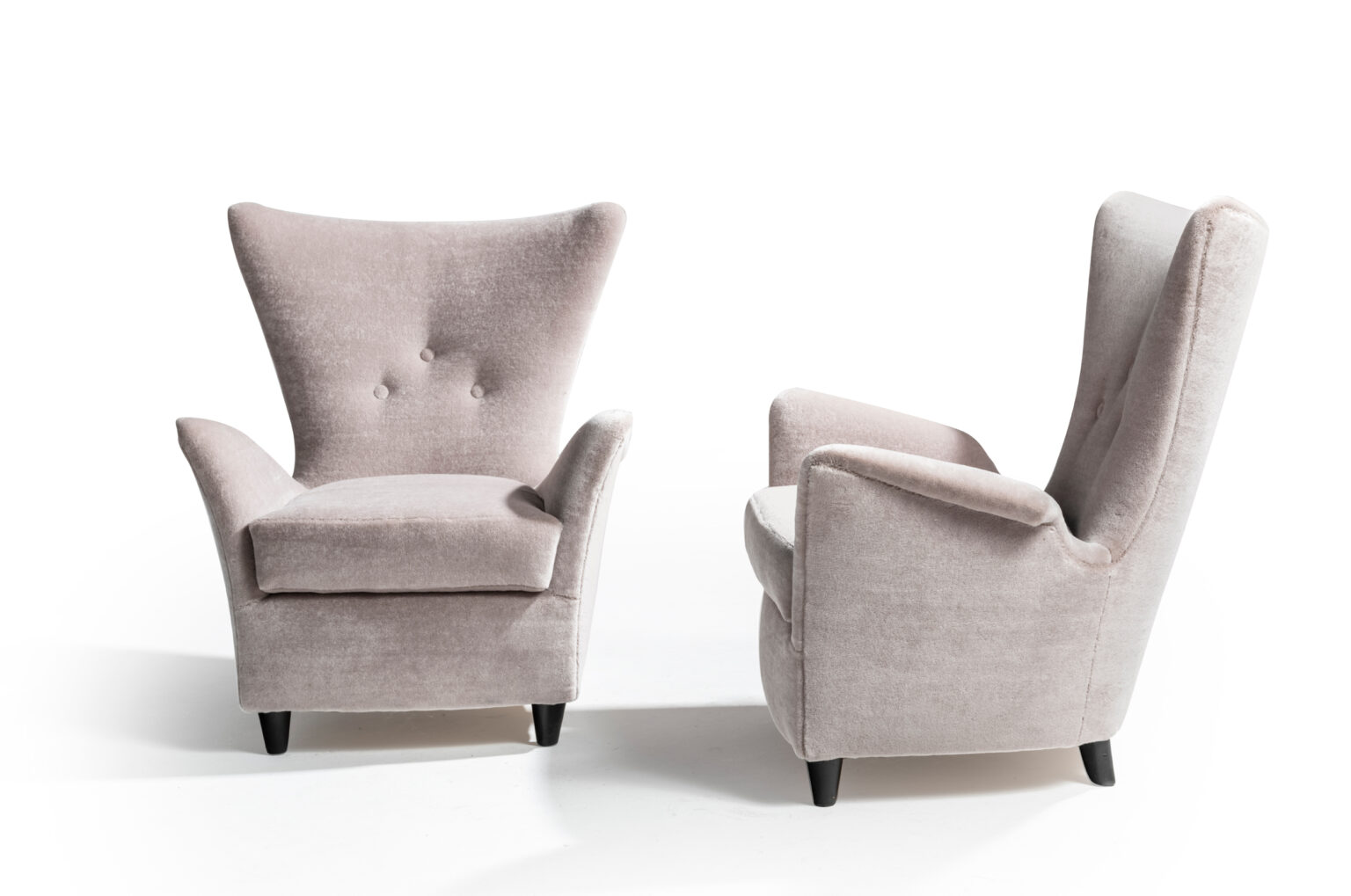 Pair of low chairs – Melchiorre Bega, photo 1