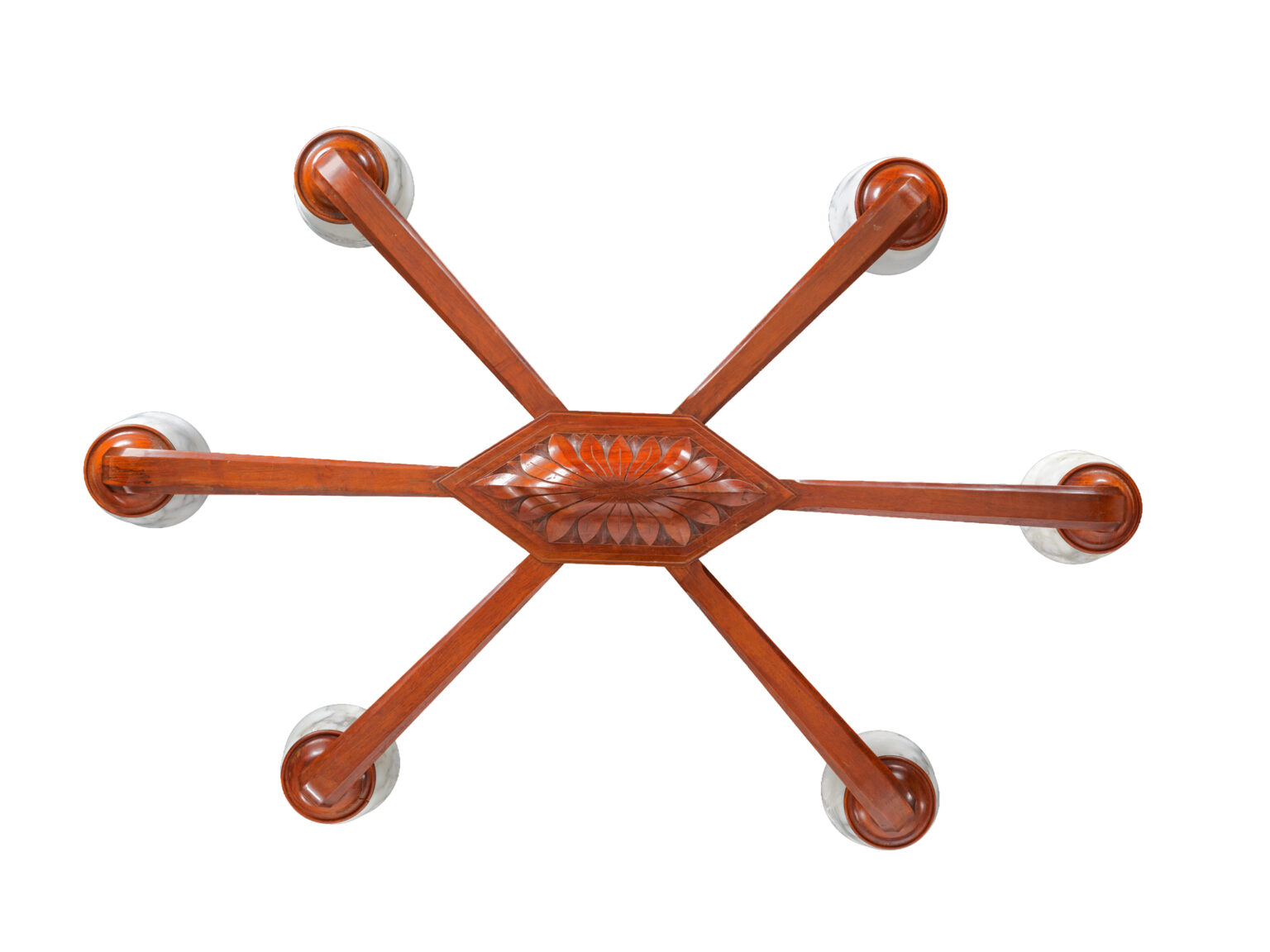 Six-Arm Chandelier – Henri Rapin, photo 2